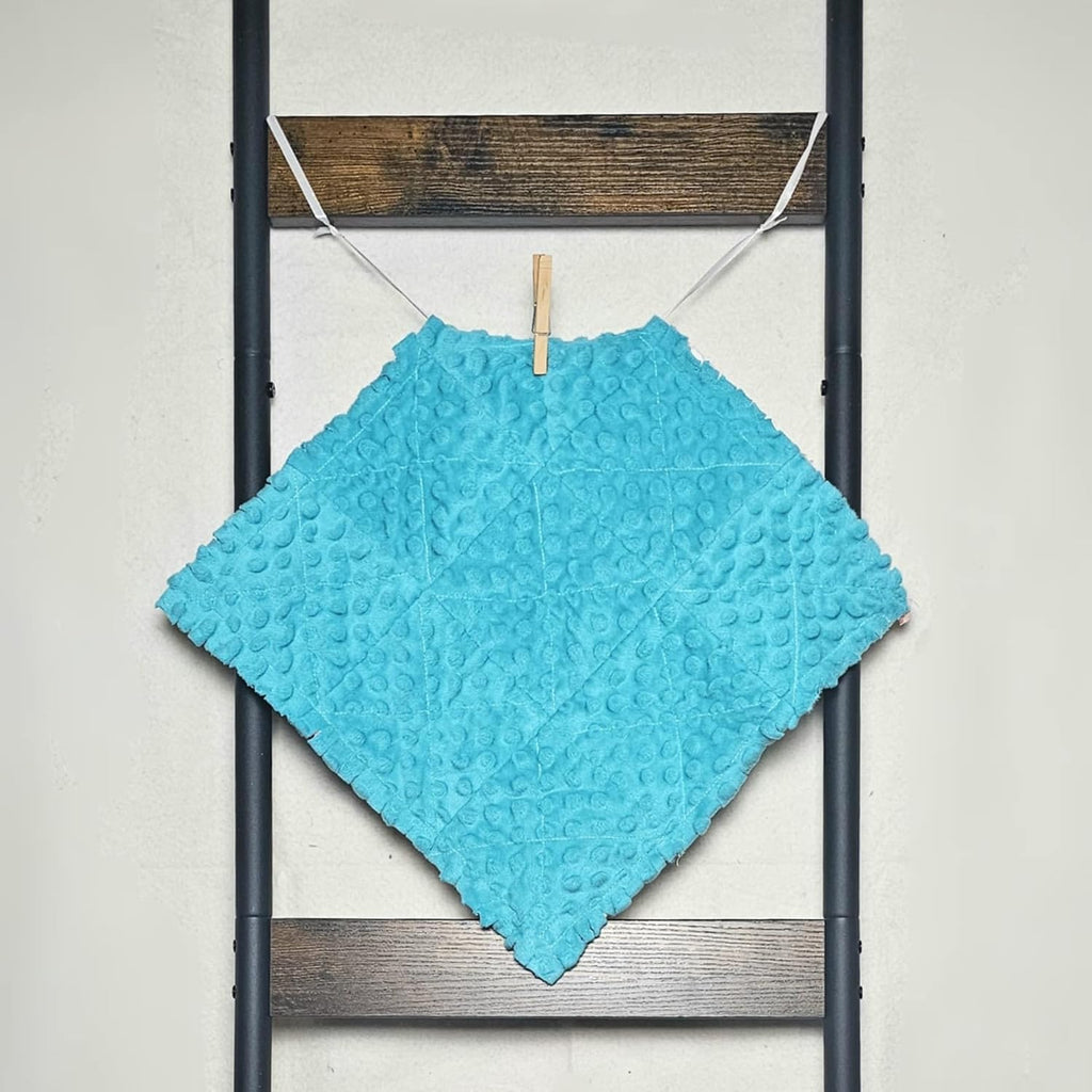 Quilt, Crib Quilt, Security Blanket, Baby Lovey Blanket, Minky Lovey Blanket, Baby Shower Gift, Peacock Quilt