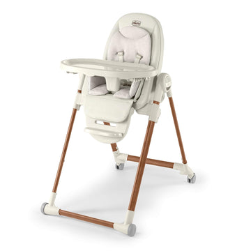 Harmonia 3-in-1 Adjustable Folding High Chair, Serene/Beige | For Newborns & Toddlers, Multi-Use, Easy-Clean, Wood