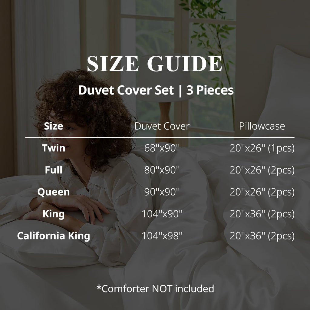 Bamboo Viscose Duvet Cover Set, White