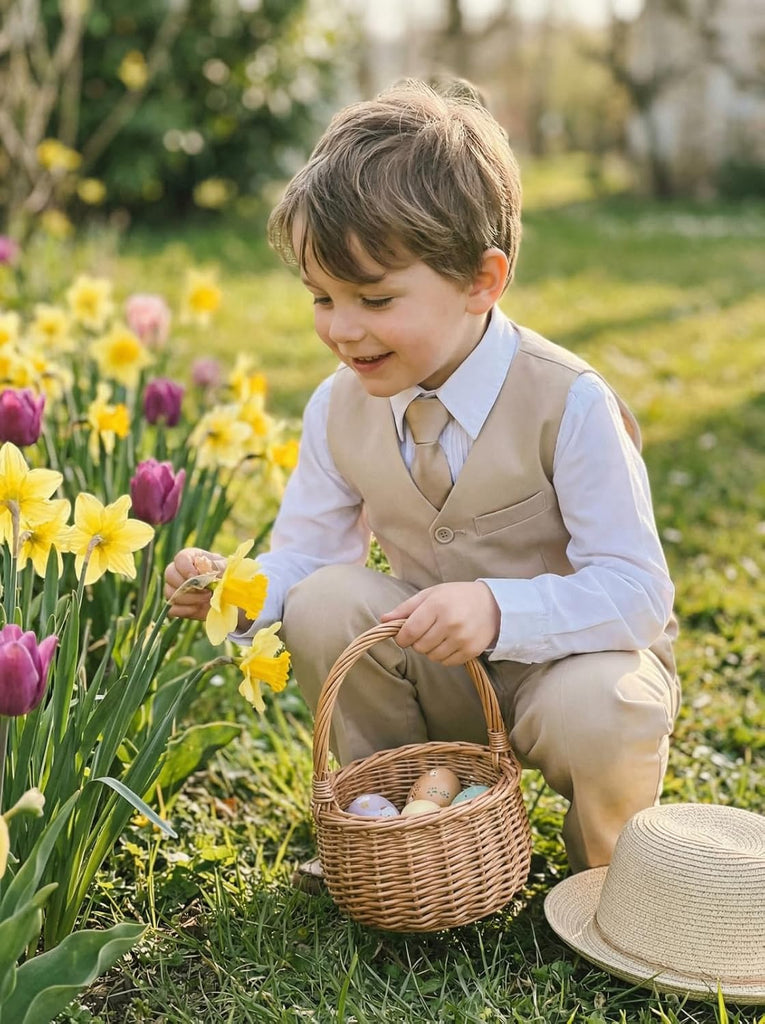 Boys Suits Kids Dress Vest Pants Set Ring Bearer Outfit