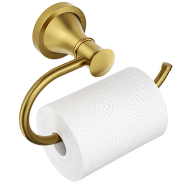 Toilet Paper Holder Wall Mounted Bathroom Tissue Holder Brushed Gold