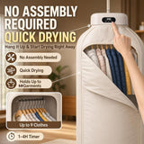 Portable Clothes Dryer, 700W Fast Drying with Wrinkle-Reducing Gentle Heat, No Assembly Required, Quiet Compact Dryer