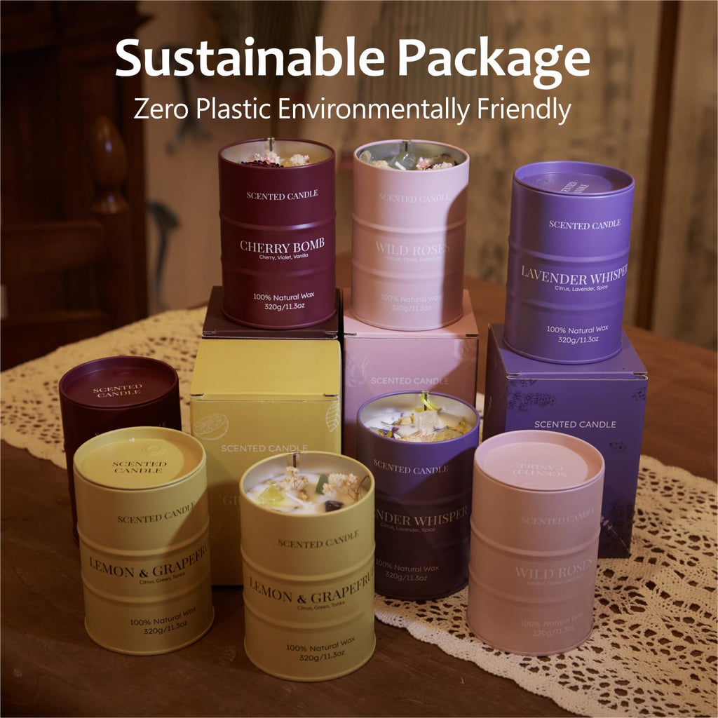 Cherry Soy Candle, 70‐Hour Long‐Lasting Highly Scented, 11.3oz Natural Soy Wax, SPA & Club