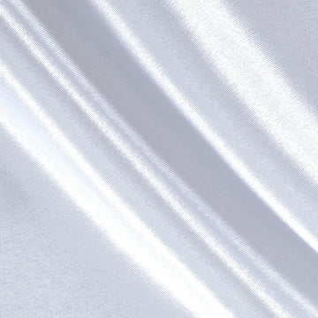 Poly Crepe Back Satin White, Fabric by the Yard