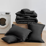 Love's cabin King Comforter Set Black, 7 Pieces King Bed in a Bag, All Season Bedding Sets with 1 Comforter