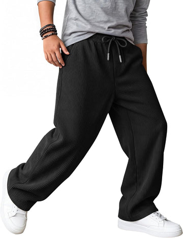 Boys Corduroy Sweatpants Kids Wide Leg Pants