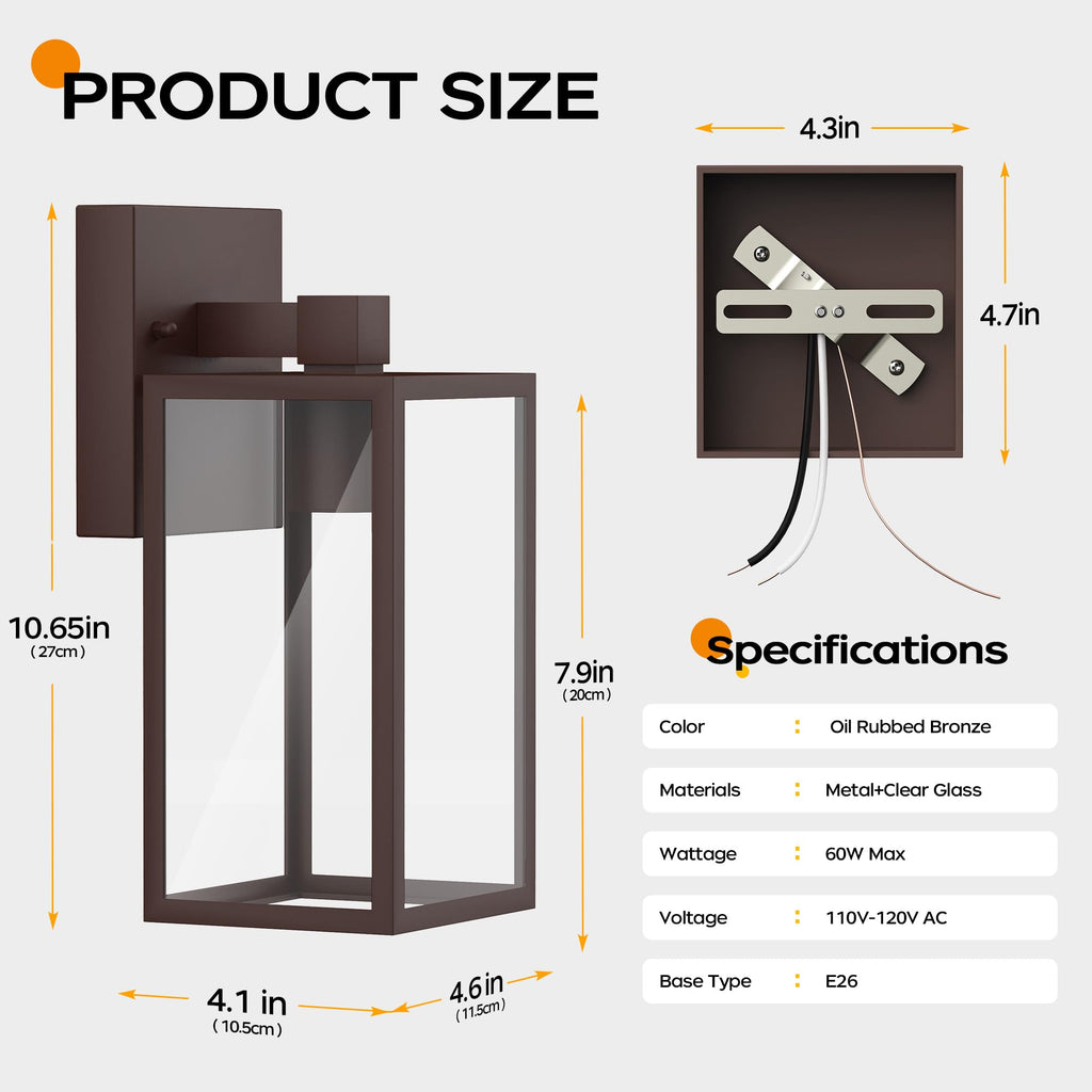 Outdoor Front Porch Light Wall Mount, Exterior Lighting Fixtures