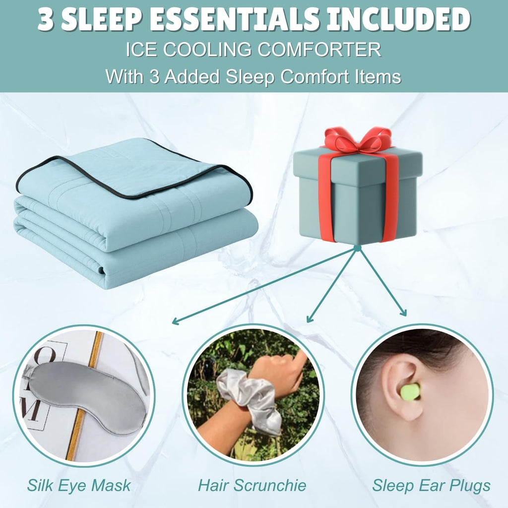 Cooling Comforter for Hot Sleepers Double, (79"x59"), Lightweight Breathable Summer Blanket with Arc-Chill Q-Max