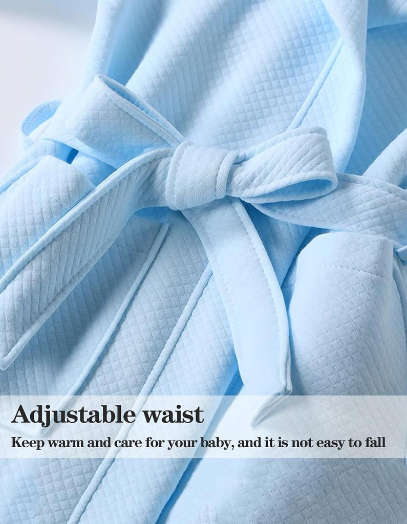 Girls Robes Organic 100% cotton Bathrobe With Pockets Soft Hooded Spa Robe