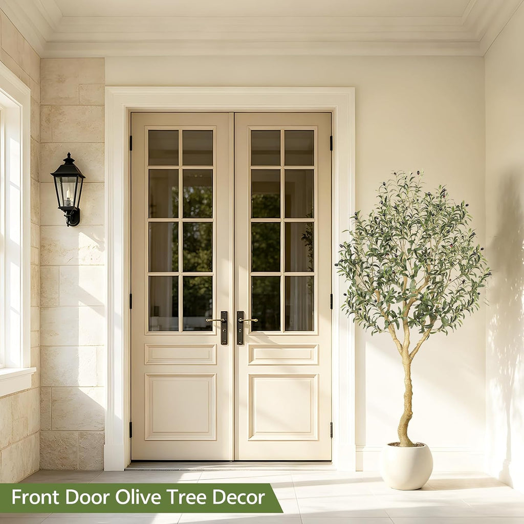 6ft Faux Olive Tree with UV Resistant Outdoor Decor