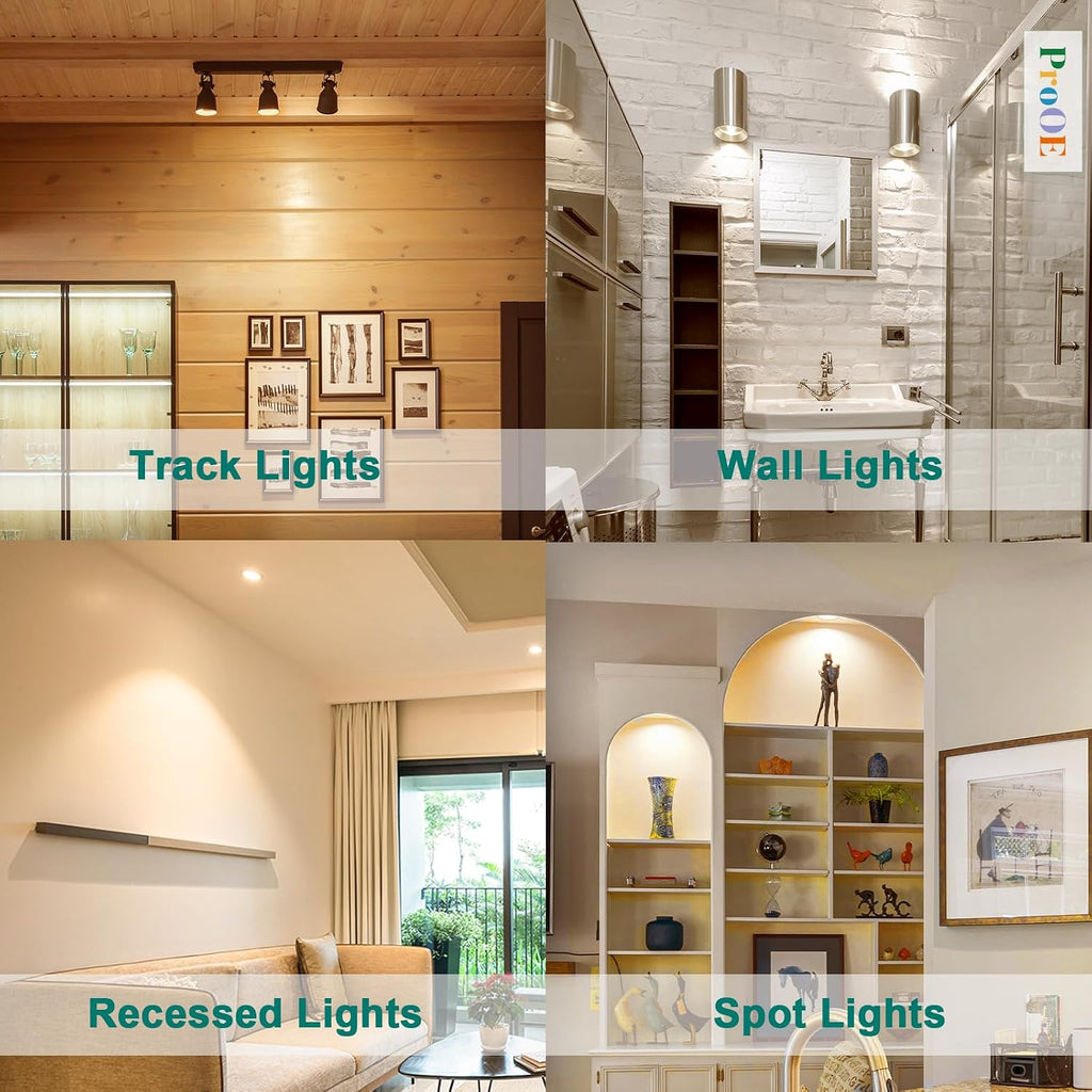ProOE GU10 LED Bulb 5W, CRI 98, Warm White 3000K, 400LM, 6-Pack