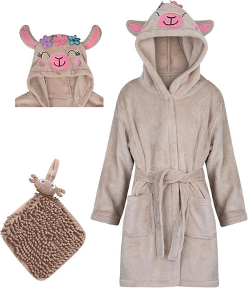 Baby Toddler Robe Or Kids Robe for Girls and Boys - Kids & Baby Bath Robe Spa Set with Washcloth or Slippers