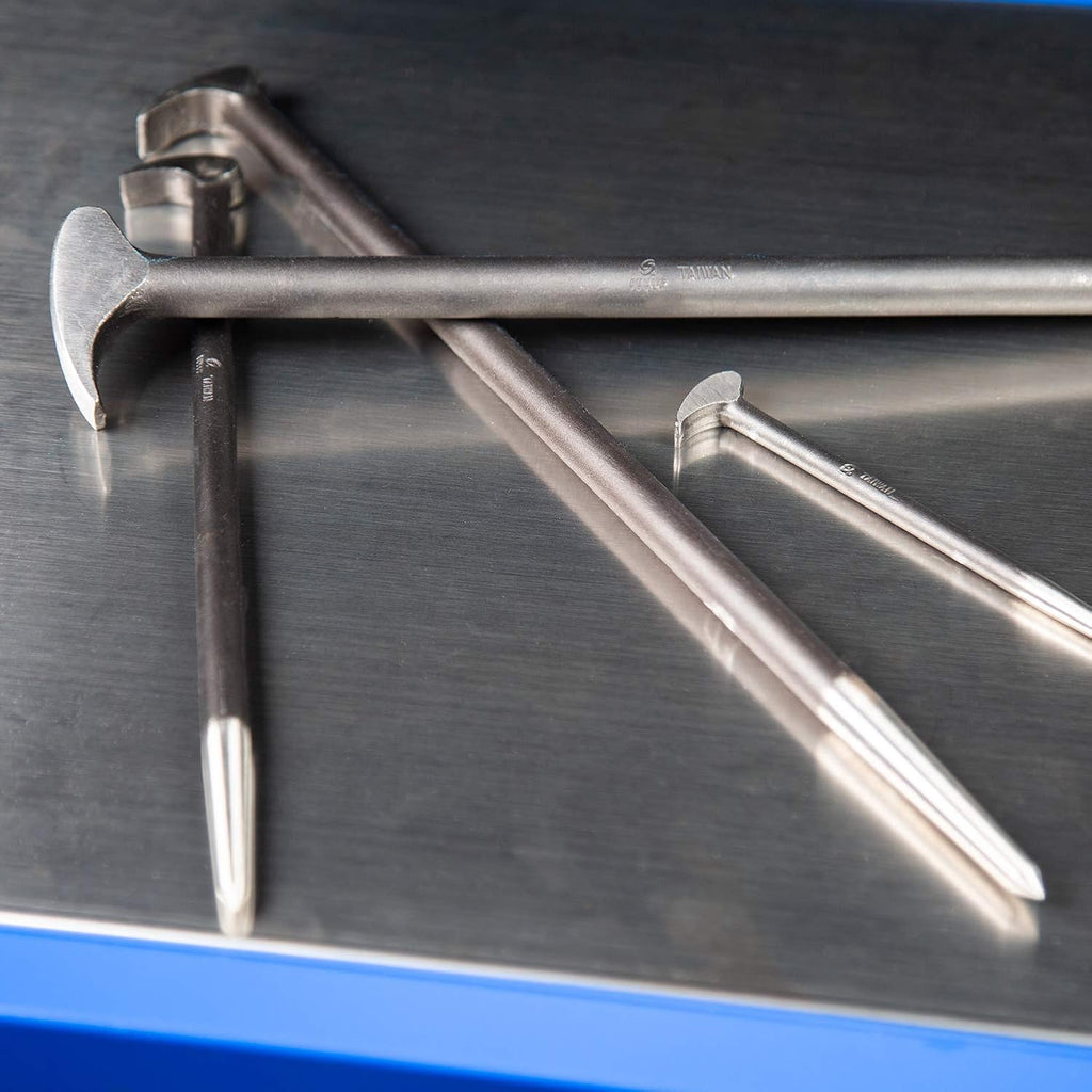 9804 Rolling Head Pry Bar Set, 6-Inch - 20-Inch, 4-Piece