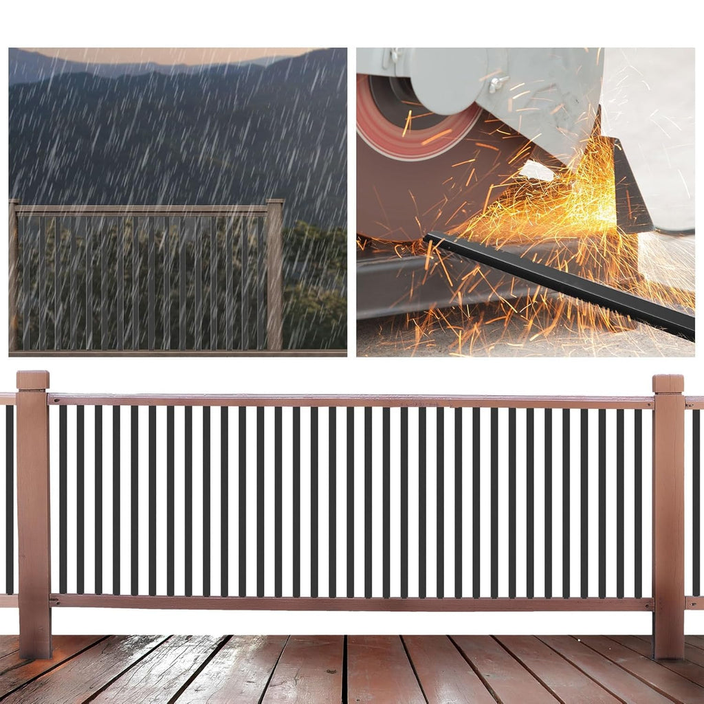 101 Pack 36" Black Stainless Steel Deck Balusters with Screws