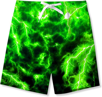 Boys Swim Trunks Quick Dry Bathing Suit with Mesh Liner
