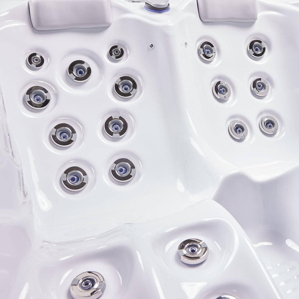 Atlanta 3 - Person 37- Jet Acrylic Hot Tub in Ice White with New Arctic Max Insulation, Built-in Stereo System, and
