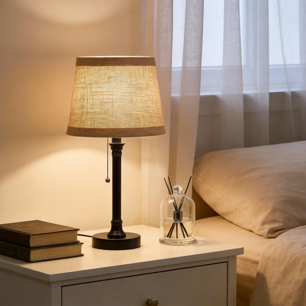19.5" Small Table Lamp - Bedside Lamps for Nightstand