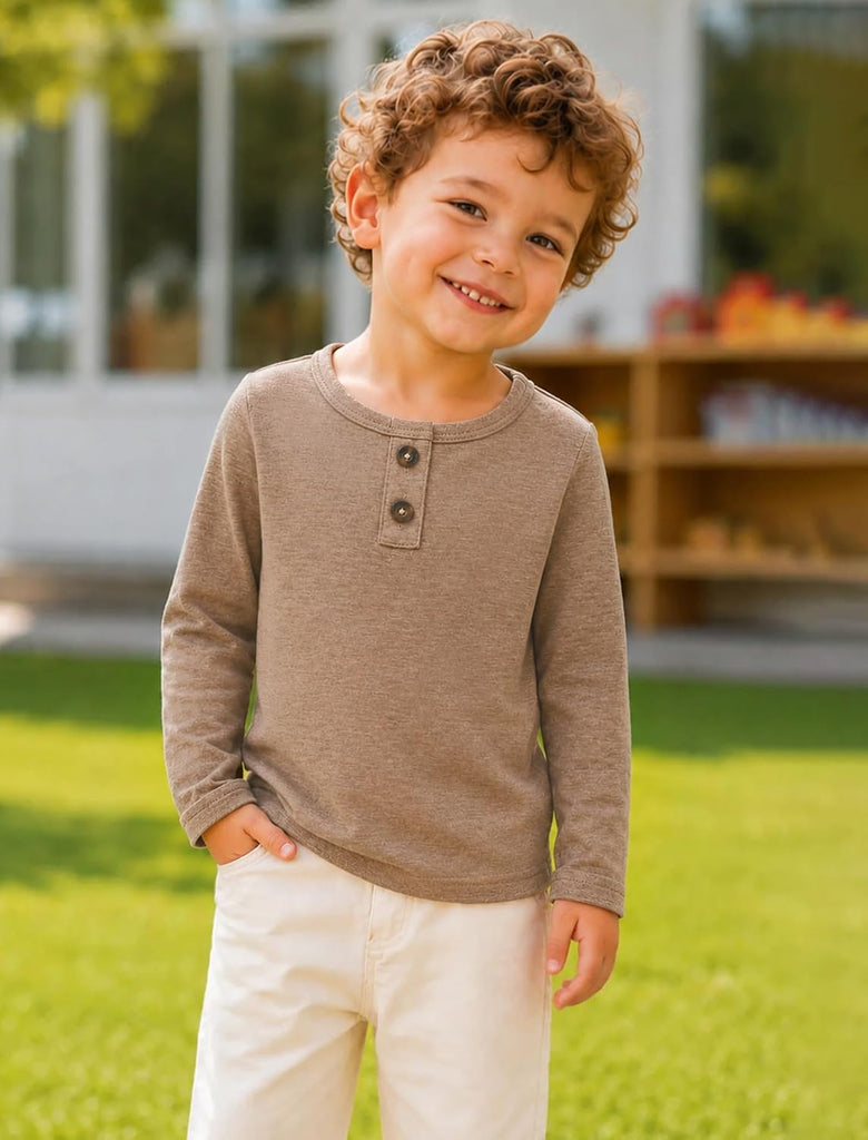 Toddler Boy Clothes Boys Long Sleeve Shirts Henley T Shirts