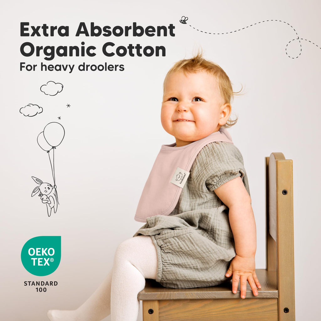 8-Pack Organic Baby Bibs for Drooling and Teething (Dawn)