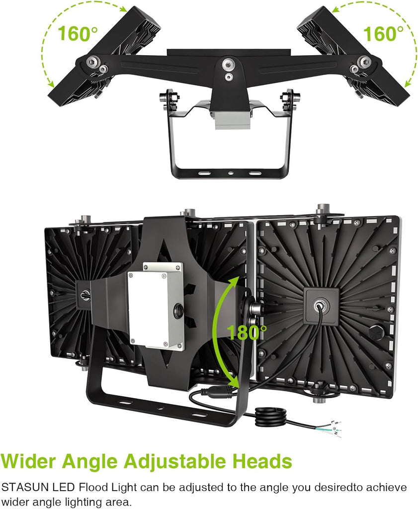 Flying Series Max - 300W 30,000LM Dusk to Dawn LED Flood Light with Photocell Sensor, 6000K Super Bright, IP66
