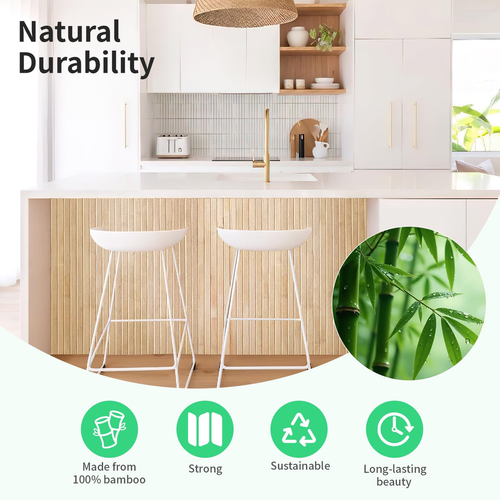 Natural Bamboo Wall Panel, 48 x 96 Inch, Carbonized