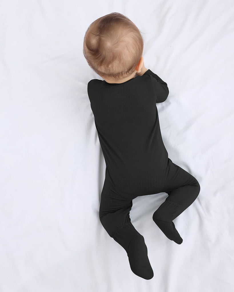 Baby Rayon of Bamboo Footed Pajamas Long Sleeve Romper