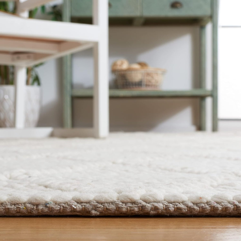 Natura X-Large Area Rug - 12' x 15', Ivory & Ivory, Handmade Wool & Viscose
