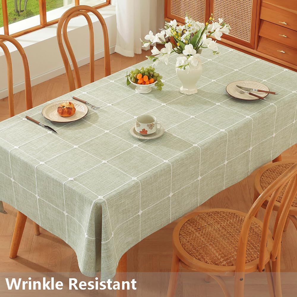 Cloth Tablecloths Green Table Cloths for RectangleTables Cotton Oblong Tablecloth for Dining Table