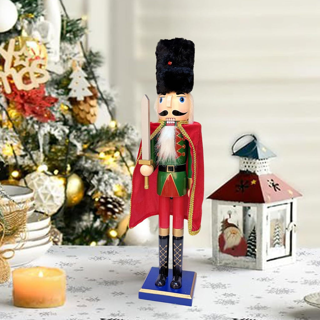 24Inch Wooden Soldier Nutcracker Christmas Decor - Festive Christmas Nutcracker Gift, Winter Indoor Decoration