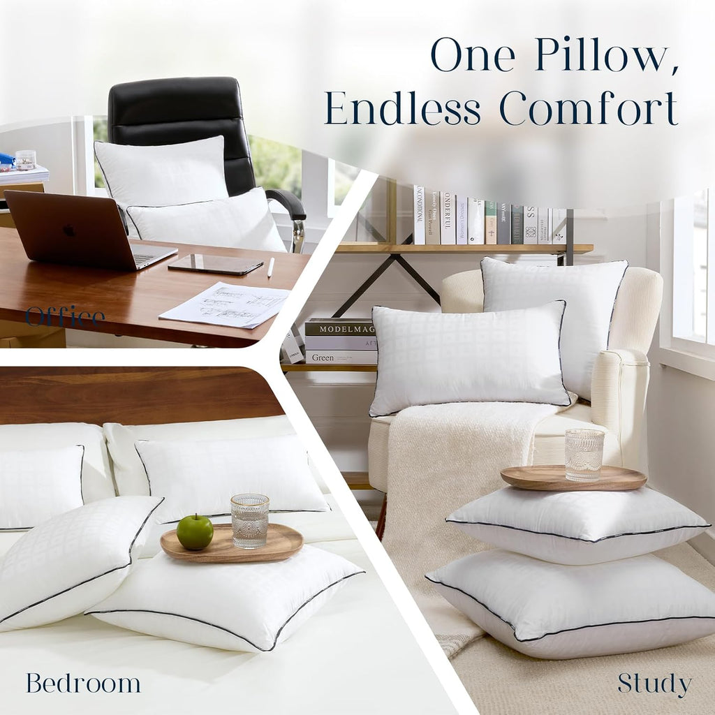 12x20 Pillow Inserts, Lumbar Pillows with Cotton Cover, 1 Pack
