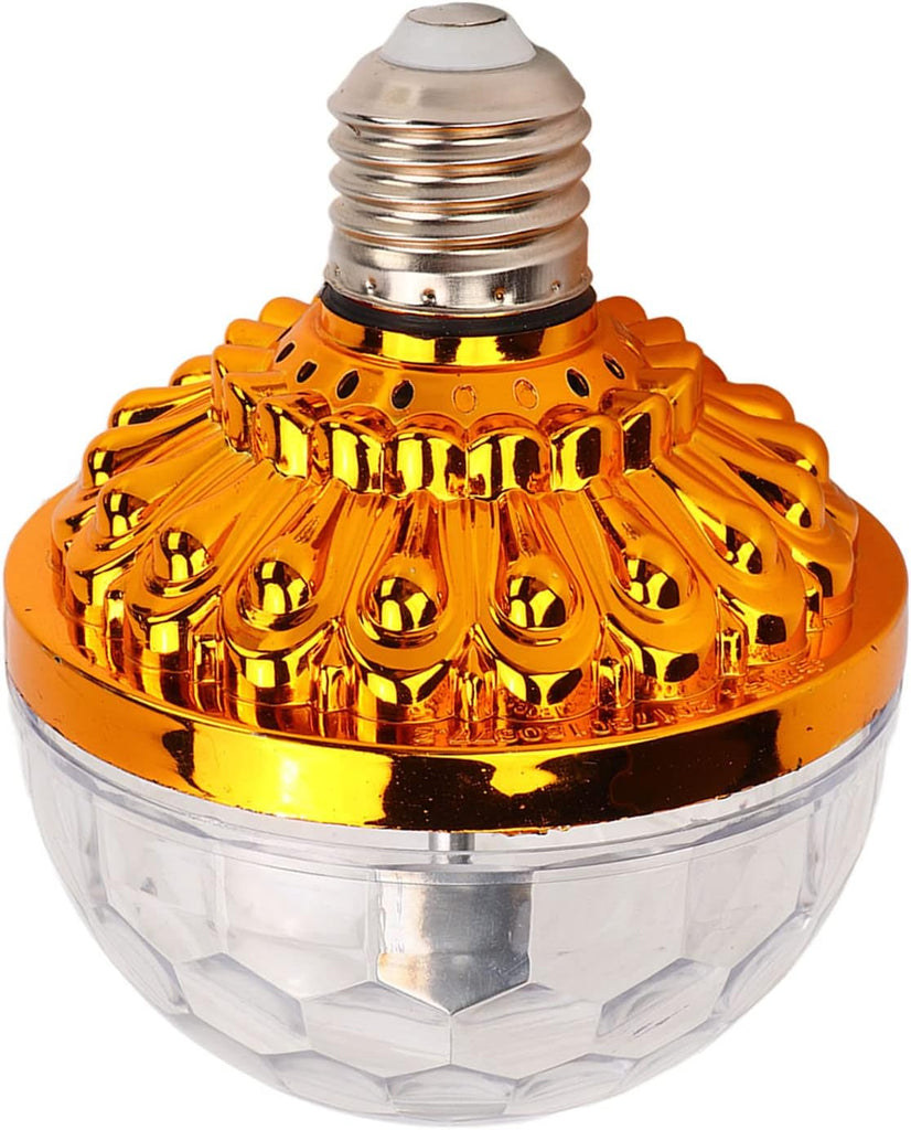 E27 Rotating RGB LED Light Bulb 6W with 8.2ft Plug Wire - Transform Your Party Atmosphere with Automatic Color