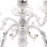 5 Head Metal Vintage Candelabra Centerpieces for Tables Retro Candlestick Holders 14.5 Inch 5 Arms Decorative Pillar