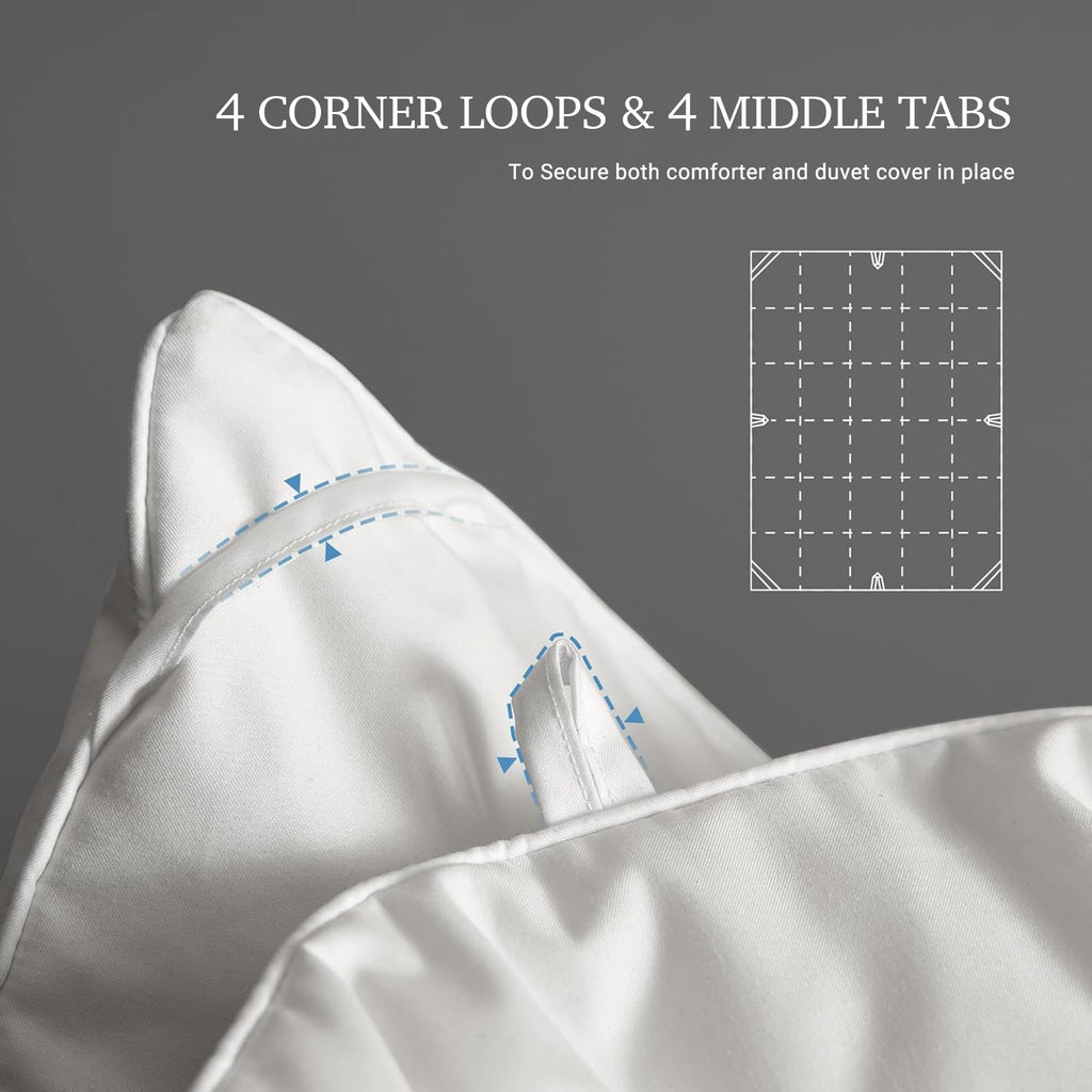 Goose Feather Down Fiber Comforter Oversized Duvet Insert