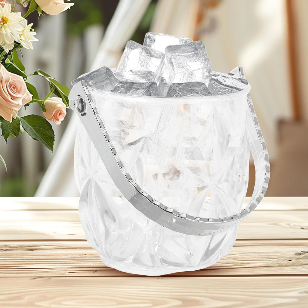 Portable Plastic Ice Bucket with Tongs Events