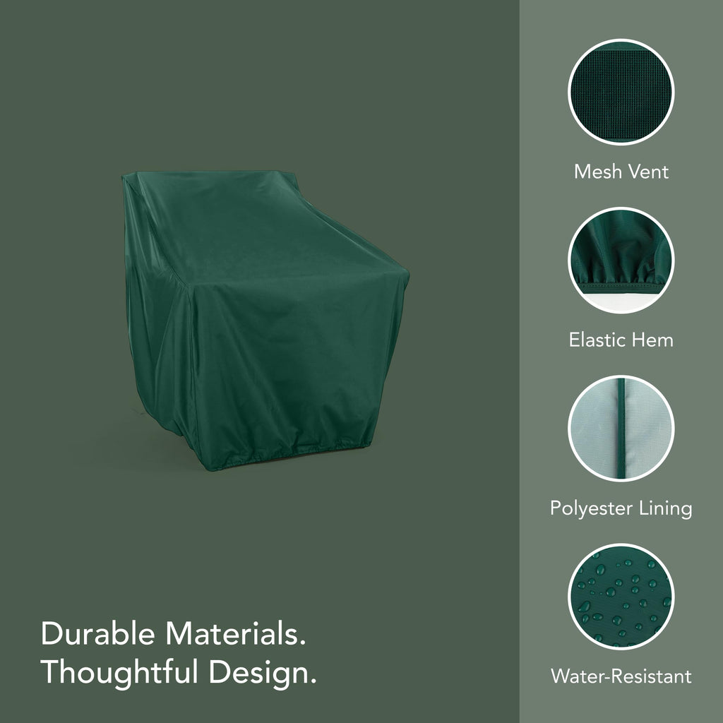 Classic Square Adirondack Chair Cover - 30Wx26Dx33H - Water Resistant