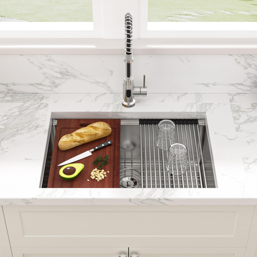 27 Inch Kitchen Sink Undermount 27"x19" Undermount Sink Workstation