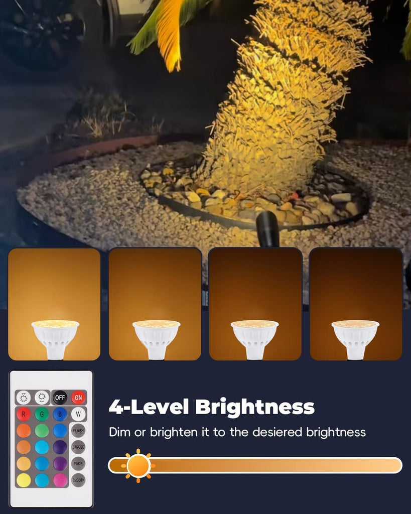 MR16 Color Changing LED Bulbs, MR16 Landscape Light Bulbs 3-Pack