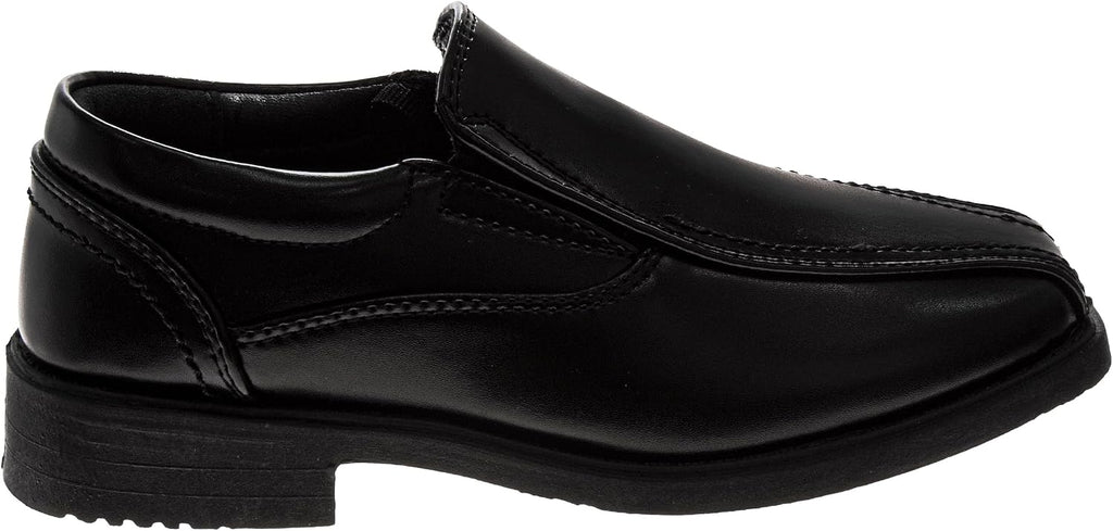 Kids Classic Slip-On Loafers Faux Leather Dress School Shoes for Boys- Toddler Little Kid Big Kid