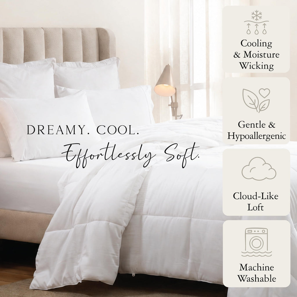 Bamboo Viscose Duvet Insert, King/Cal King Size, All Season