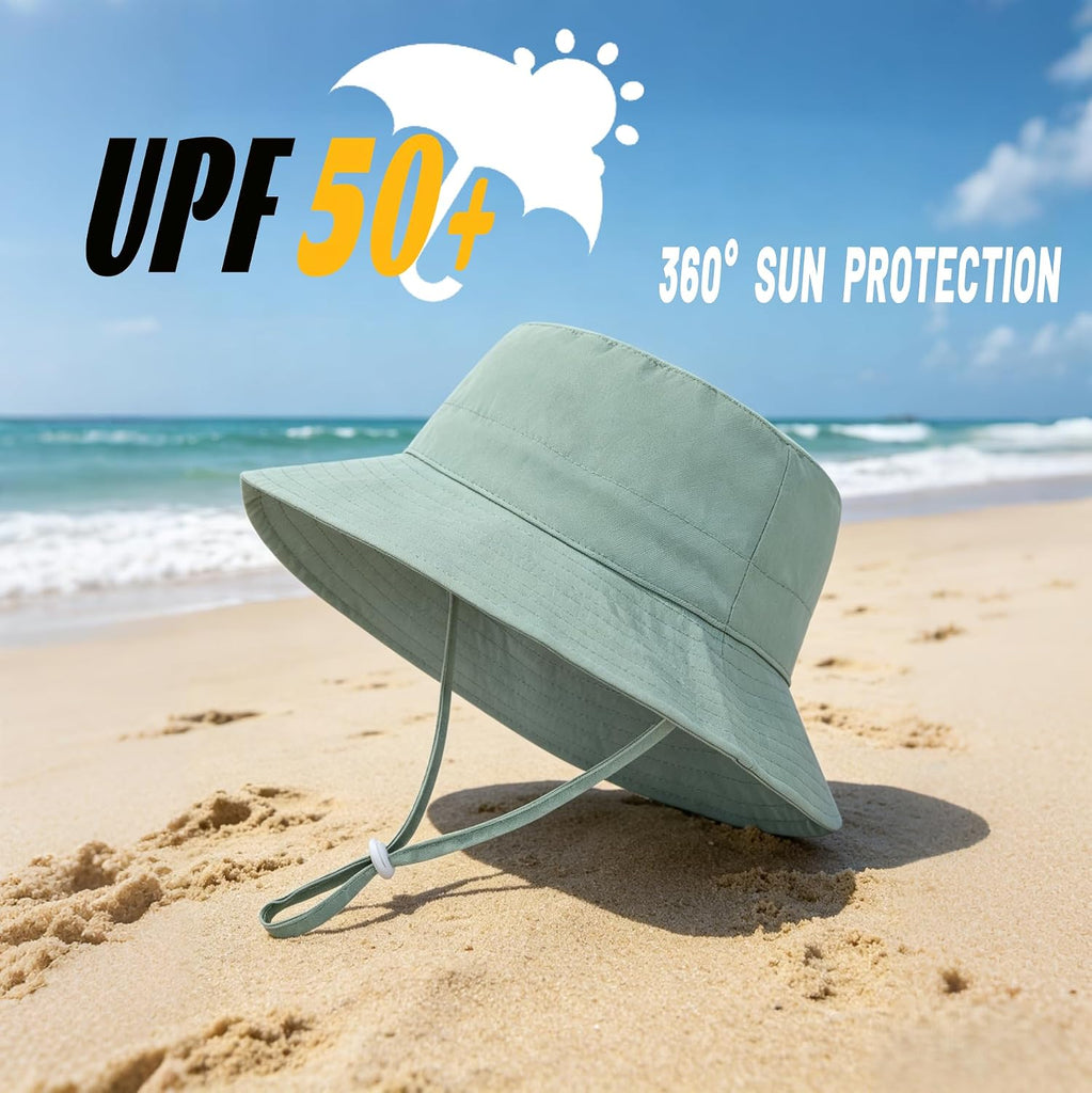 Baby Sun Hat UPF 50+ Toddler Bucket Summer Kids Beach Hats for Boys Girls