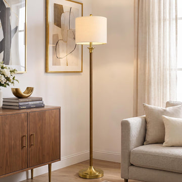 Wood Floor Lamps, 62" Mid Century Modern Tall Lamp Bedroom
