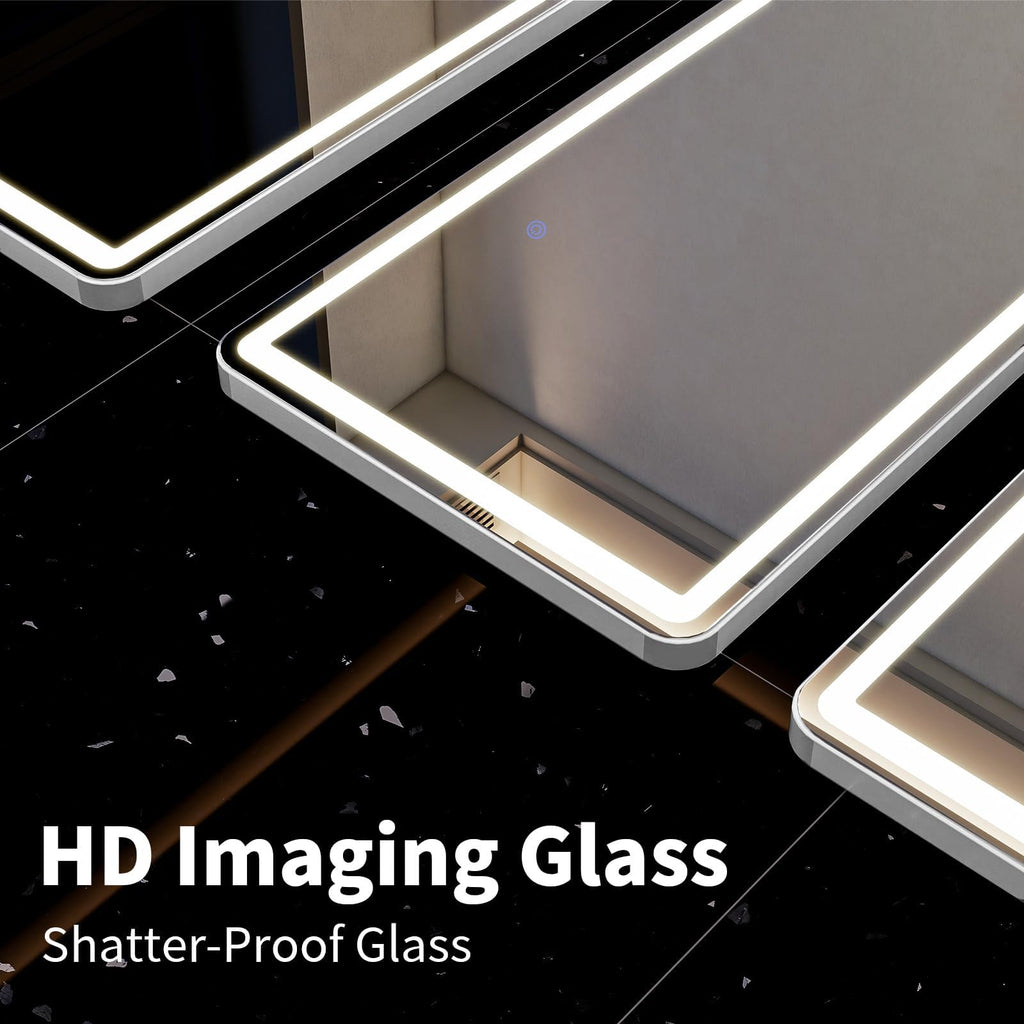 76"x34" Large LED Full Length Mirror with Dimmable Lights
