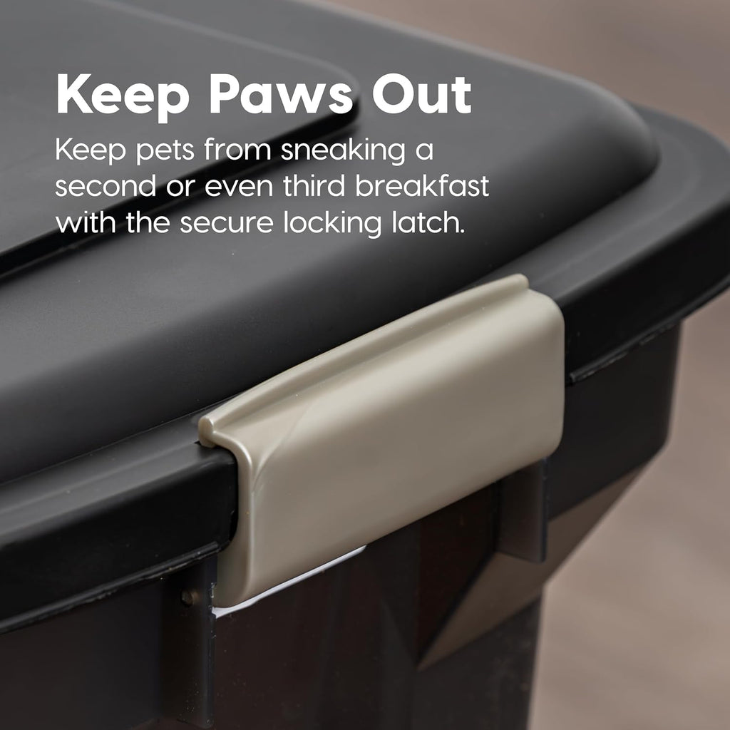 USA Dog Food Storage Container, Up to 58 lbs, Smoke Black, Made in USA