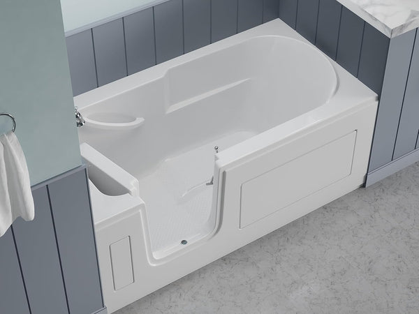 Walk-In Tub 60'' x 30'' Acrylic, Left Drain, Easy Step Low Threshold ...