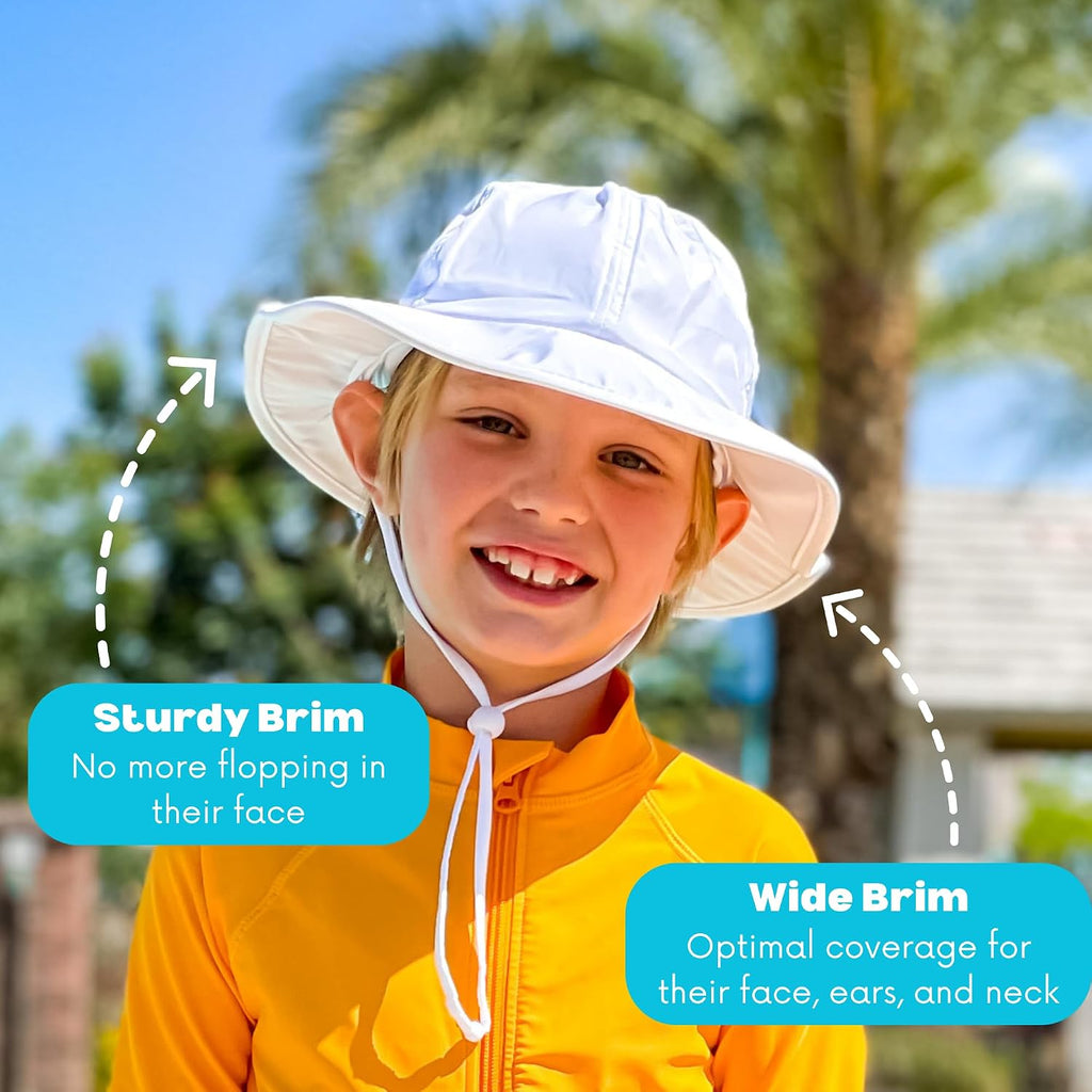 UPF 50 Kids' Wide Brim Sun Hat, Sun Protection Hat - Baby & Toddler