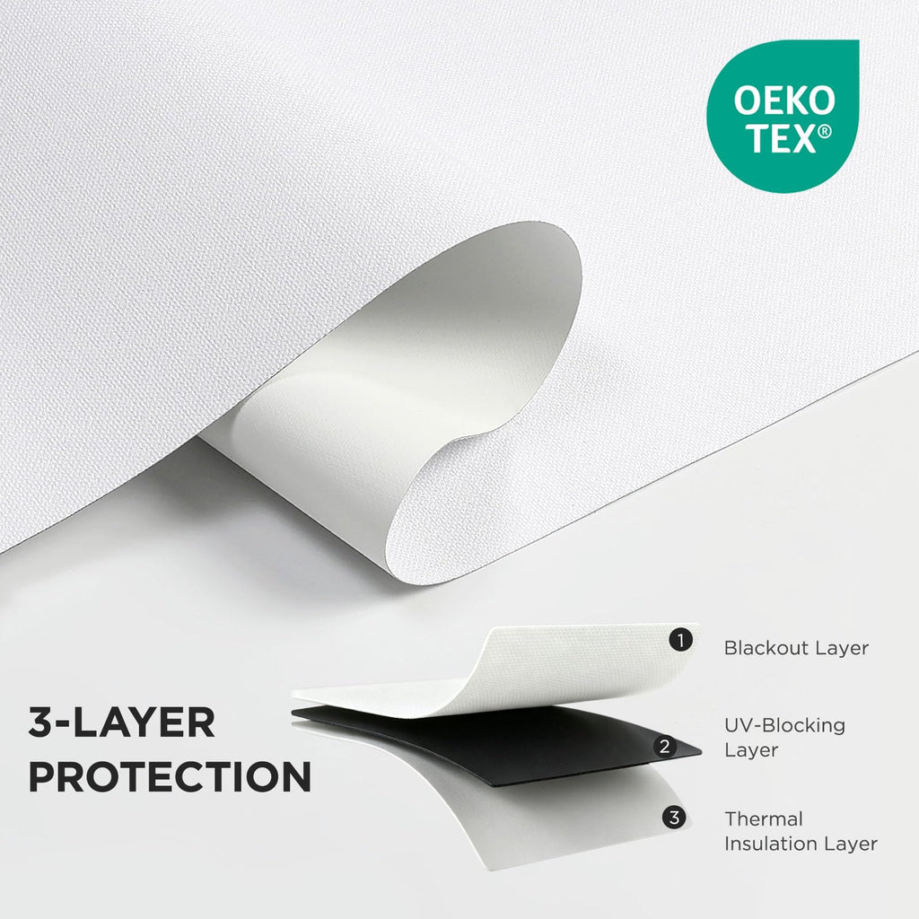Blackout Roller Shades for Indoor Windows, White