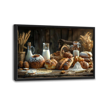 Kitchen Wall Art Extra Large Size Food Oversized Wall Decor Bread Canvas Prints Giant Pictures Painting Framed