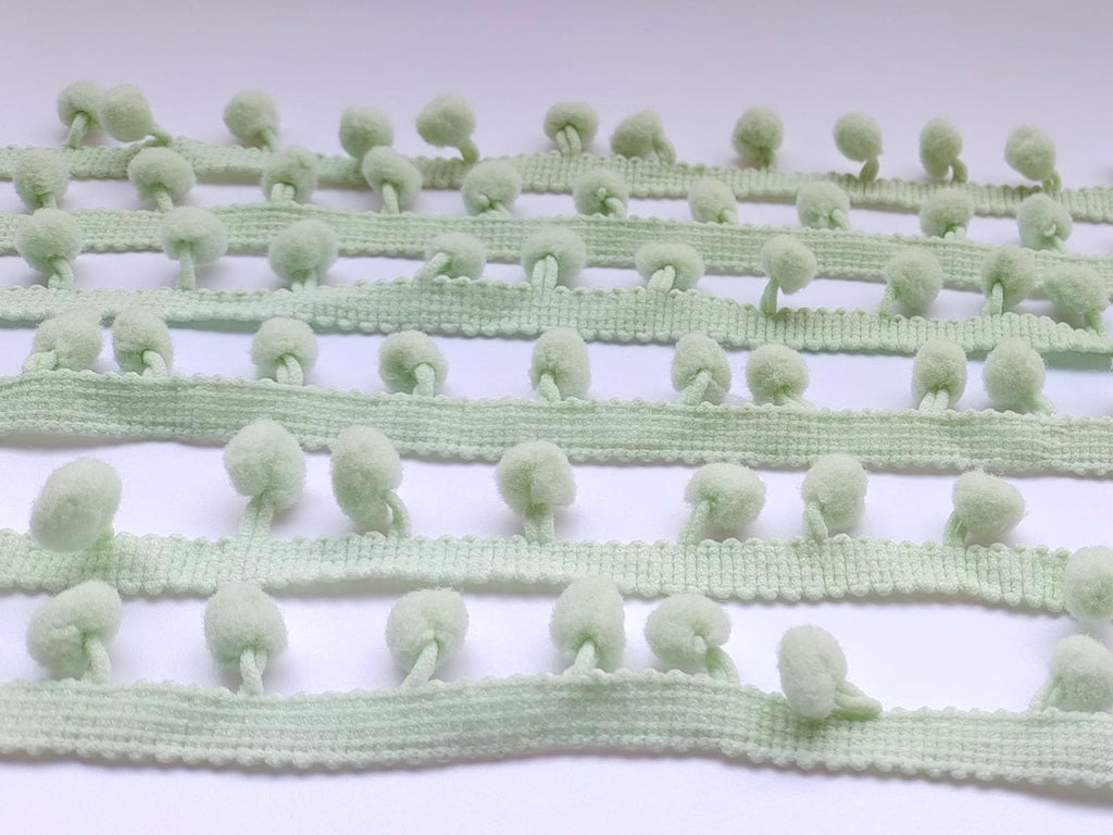 Pom Pom Trim 6 Yards 12mm Ball Fringe Trim for Sewing Accessory Decoration DIY Crafts (Light Turquoise, 12mm 181242)