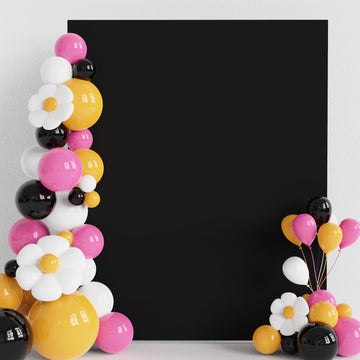 Square Backdrop Cover Black Square Wedding Arch Cover, 6.6x5.2FT
