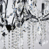 Modern Black Crystal Chandelier Large Wrought Iron Dining Room Light Fixture Elegant Modern Chandelier for High Ceiling Chandelier, Farmhouse Decor, Living Room & More 12 Lights
